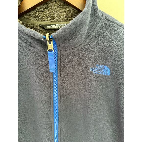 The North Face Boys' Grey Fleece Jacket with Blue Trim XL (18/20) Sherpa Lined - Picture 4 of 7